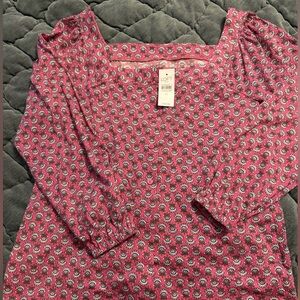 LOFT square neck cotton shirt, size XS, NWT